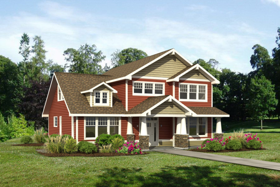 The Woodstock Craftsman Style Colonial by Westchester Modular Homes