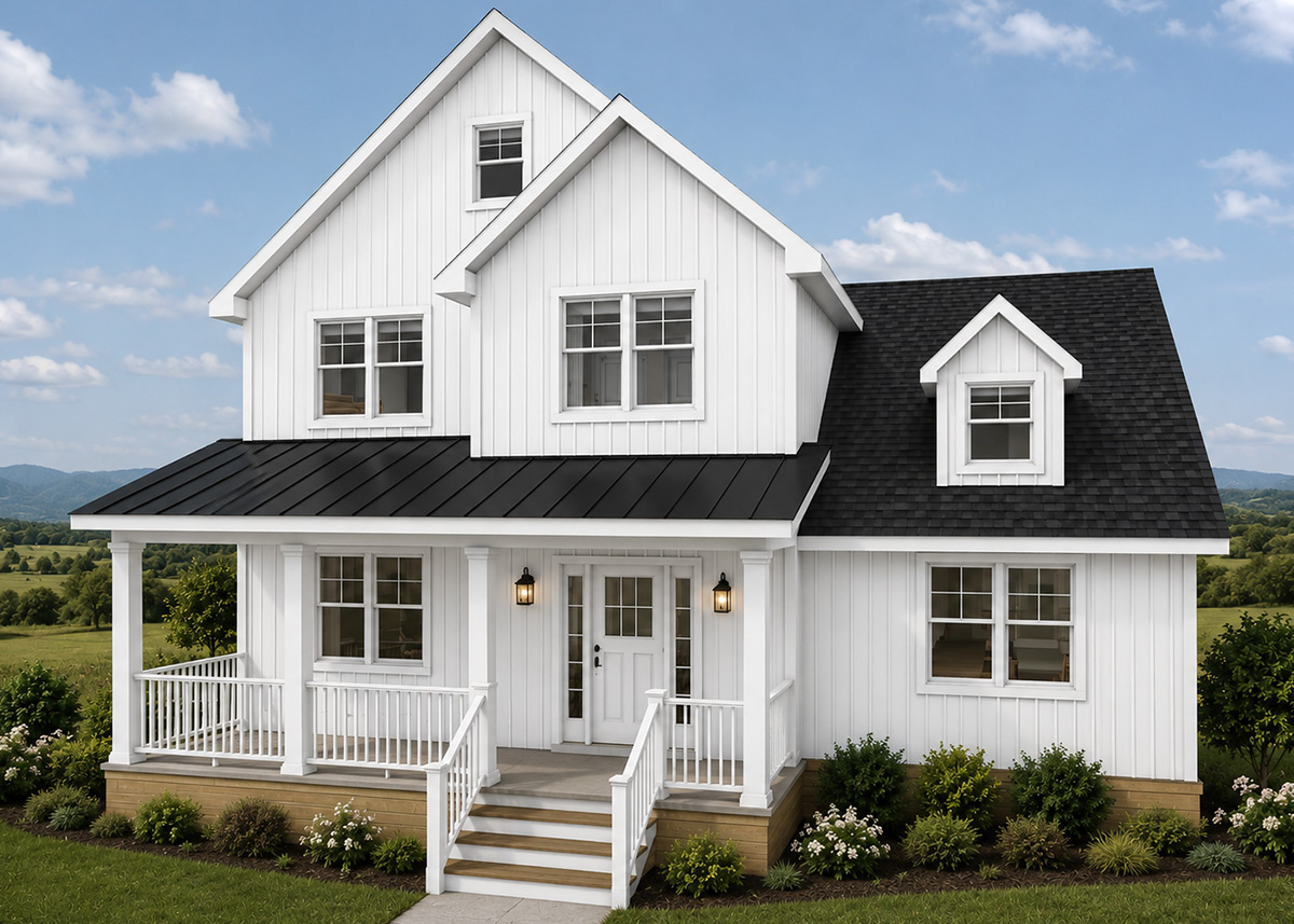 Stockbridge-Concept-FrontRight WMH Stockbridge Model Modular Home concept image