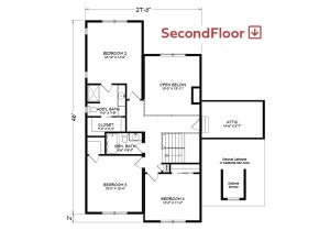 Stockbridge-Plan-SecondFloor WMH Stockbridge Model Modular Home second floor plan example