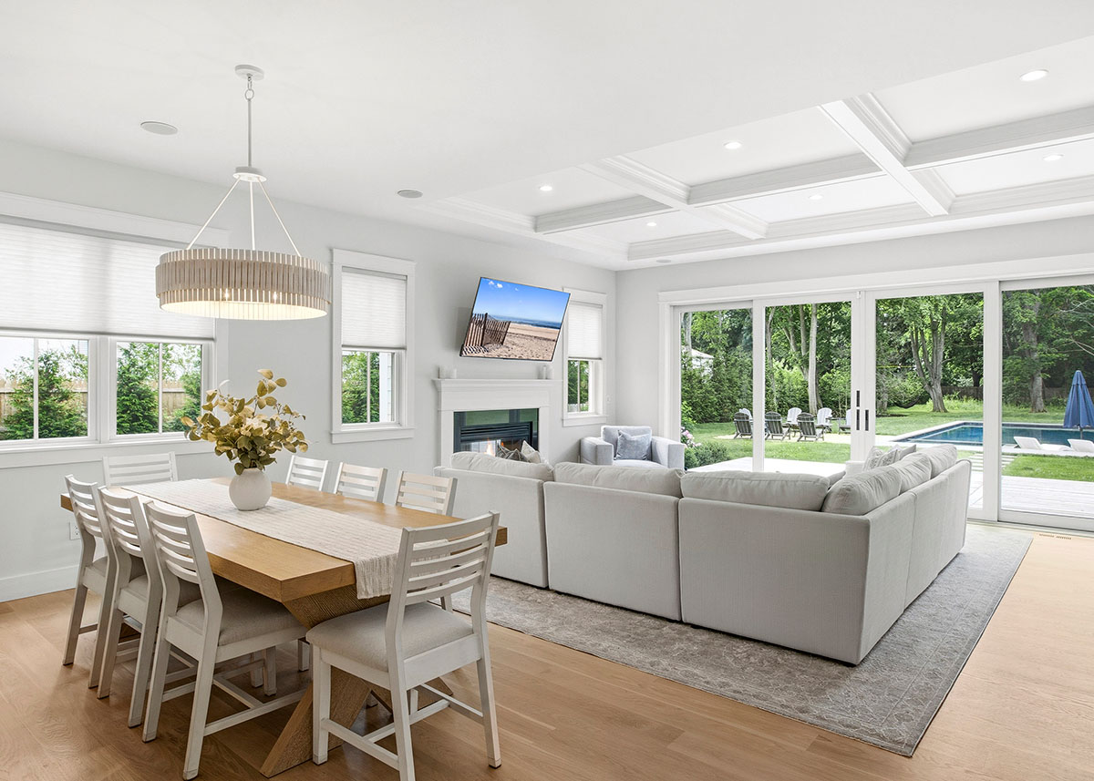 Westhampton01_Second_Shoot_14 Dining area - backyard view - Westhampton Custom Model Home - Modular Luxury
