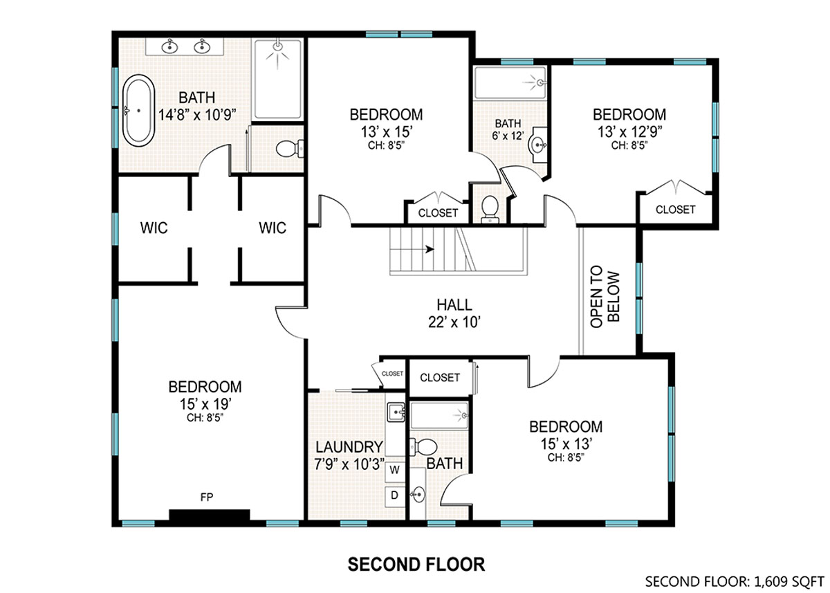 Westhampton18_Second_Level Second floor - Westhampton Custom Model Home - Modular Luxury